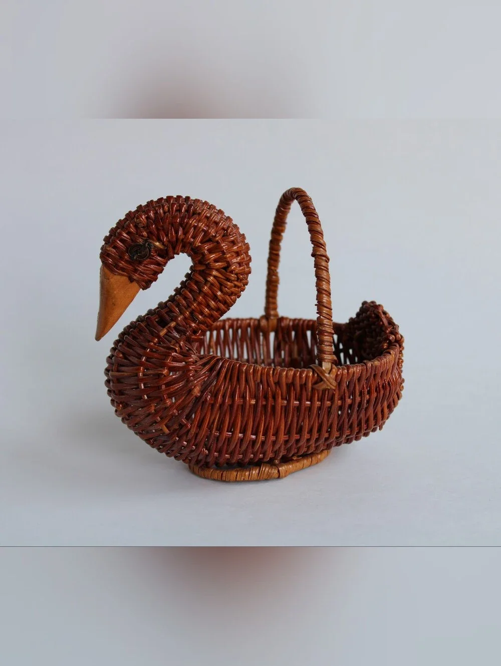 Pair Of Woven Baskets - Swan And Duck